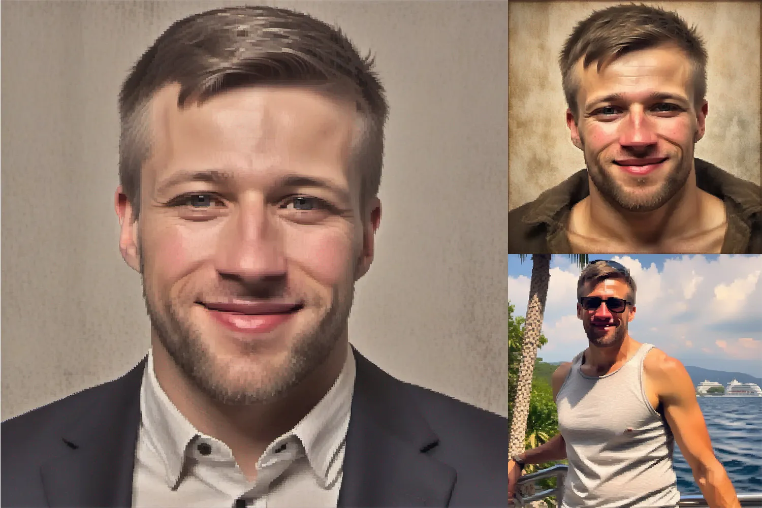 Loss in facial detail caused by bicubic downsampling.