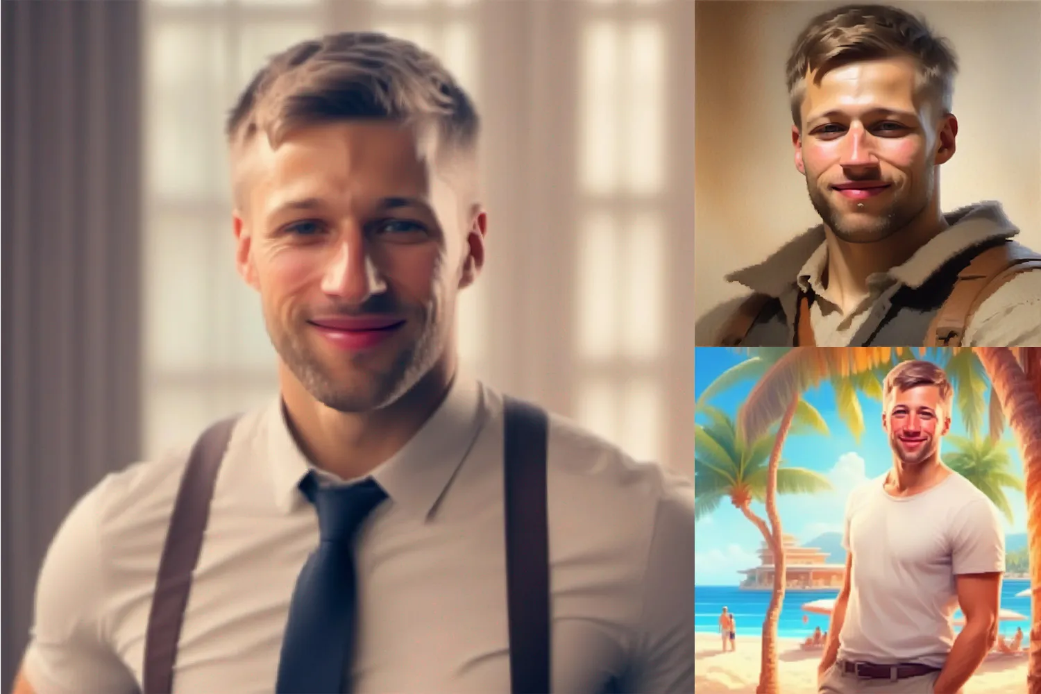 Impact of resampling on facial feature sharpness.